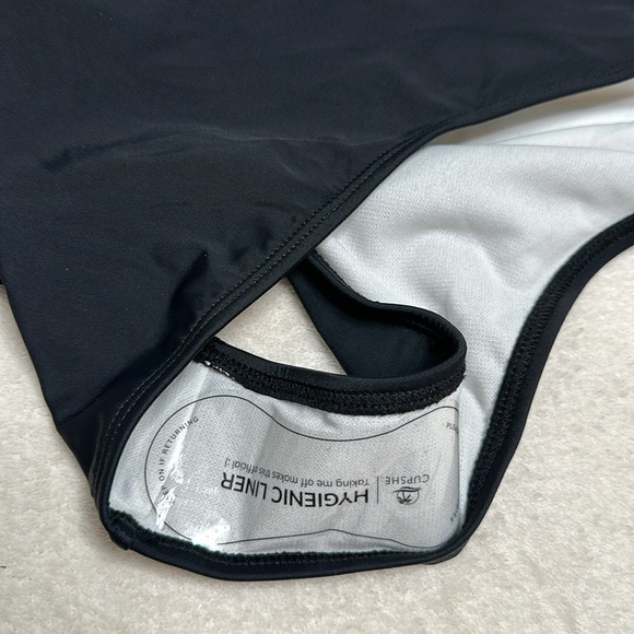 New! Black/White Colorblock Wrap Top & Extra Cheeky Bikini Swimsuit Size Large‎ - Picture 6 of 12